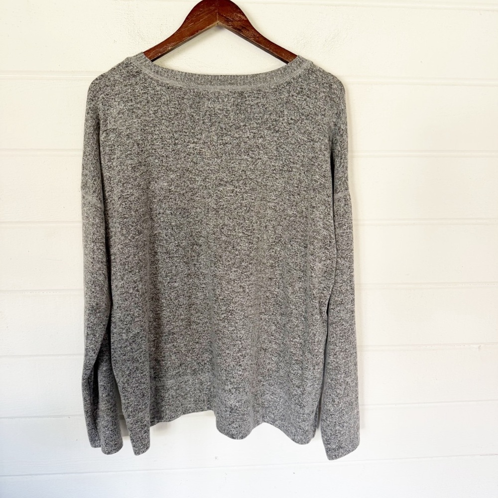 Lucky Brand Super-Soft Crewneck Lightweight Pullover Heather Gray Sweater XL - Picture 9 of 9